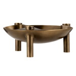 Stoff Nagel Designová miska se svícny STOFF Nagel Bronzed Brass, hnědá barva, kov
