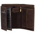 Stylová kožená pánská peněženka Bellugio Trewiss, hnědá