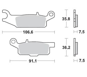 DP Brakes Brzdové destičky na Yamaha YFM 700 Grizzly Brzdové desky: Přední pravá