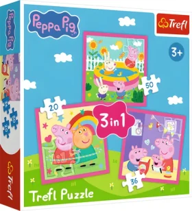 TREFL Puzzle Prasátko Peppa: Přátelé 3v1