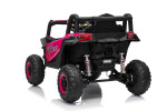 Mamido Elektrické autíčko Buggy Madman růžové | UTV-MX 4x4 | EVA kola | 12V 10Ah | EKO kůže