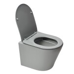 Wc závěsné SAT Infinitio včetně prkénka softclose, šedá mat, zadní odpad SATINF010RREXPLGRM SATINF010RREXPLGRM