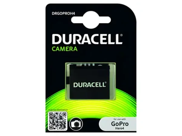 Duracell / Akumulátor pro GoPro Hero 4 / Li-Ion / 1160 mAh / černá (DRGOPROH4)