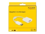 Delock DisplayPort 1.2 (M) - VGA (F) bílá / Adaptér / max. 1920 x 1200 px / 60 Hz / 0,15 m (61007)