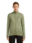 Dámská merino mikina ICEBREAKER Wmns 300 RealFleece Descender LS Zip, Lichen velikost: S