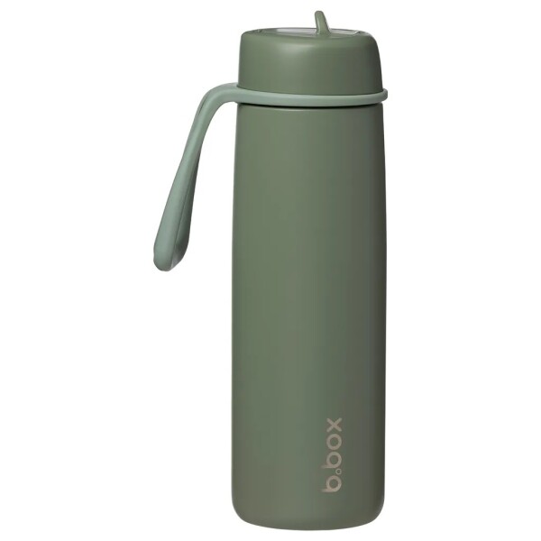B.box Nerezová termoska na pití s brčkem 690 ml - Olive