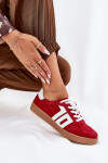 Sneakersy Sportovní Boty Semišové Červené Vinceza 79517 39