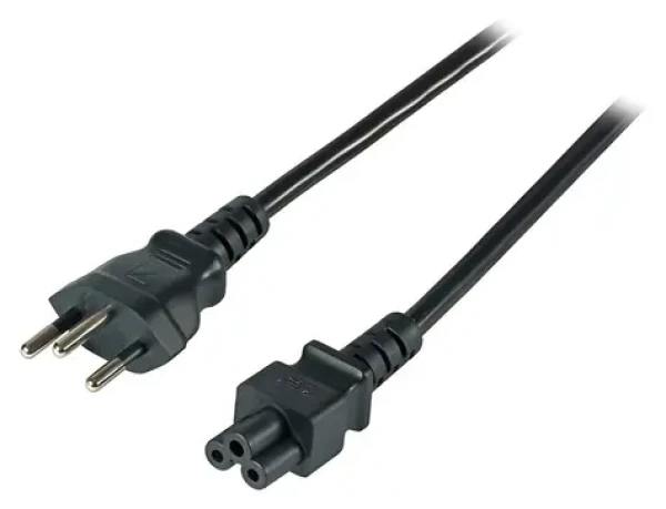 EFB EK495.1,8V2 černá / Síťový napájecí kabel / Švýcarská zástrčka - C5 / 1,8 m / 2,5 A / 250 V (EK495.1,8V2)