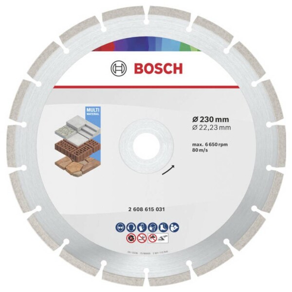 Bosch Accessories 2608615044 2608615044 diamantový řezný kotouč Průměr 230 mm Ø otvoru 22.23 mm beton, cihla, Měkká hornina 10 ks