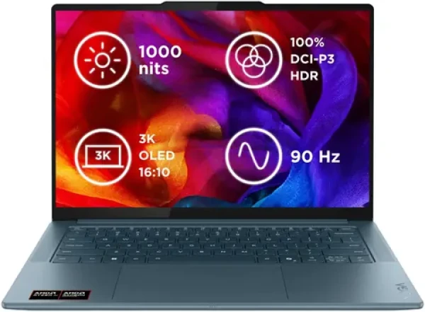 Lenovo Yoga Pro 7 14AKP10 modro-zelená / 14.5" 3K / AMD Ryzen AI 7 350 / 32 GB / 1TB SSD / AMD Radeon / Bez OS (83KG000UCK)