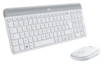 Logitech Slim Wireless Combo MK470 FR bílá / Bezdrátová sada klávesnice a myši / FR verze (920-009191)