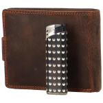 Pánská kožená peněženka Zvěrokruh Štír Saimon, tmavě hnědá
