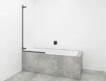 Vanová zástěna SAT TGD NEW 150x80 cm černá SATTGVZO150CT SATTGVZO150CT