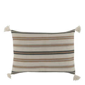 Chic Antique Povlak na polštář Aix Latte Stripes 35 × 50 cm, hnědá barva, textil