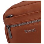 Trendy dámská koženková malá crossbody Gloria, středně hnědá