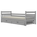 Postel Dawid přistýlka + zásuvky 80x200 šedá