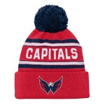 Outerstuff Dětská Zimní Čepice Washington Capitals Jacquard Cuffed Knit With Pom