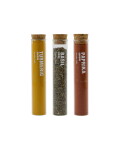 Nicolas Vahé Sada koření Basil / Paprika Chilli / Turmeric – 3 × 11 g, béžová barva, sklo
