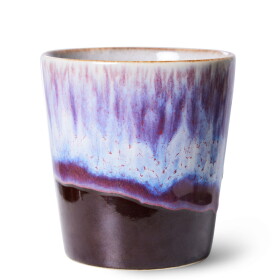 HK living Keramický hrnek 70's Mug Yeti 180 ml, fialová barva, keramika