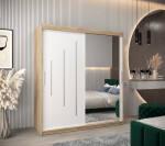 Šatní skříň Abi Y2 Barva korpusu: Bílá, Rozměry: 120 cm, Dveře: Dub artisan