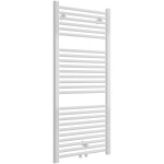 CERANO - Koupelnový radiátor Lincoln - středové připojení 50mm/boční - 366W - bílá lesklá - 1200x500 mm CER-429580
