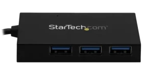 StarTech 4 porty černá / USB hub / USB-C / 3x USB-A / napájecí adaptér (HB30A3A1CSFS)