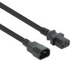 Manhattan černá / Prodlužovací kabel / IEC C14 - C13 / 5 m / 10 A / 250 V (352680)