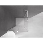 MEXEN/S - Velar L Duo sprchový kout, posuvné dveře 80 x 80, transparent, bílá 871-080-080-02-03-20