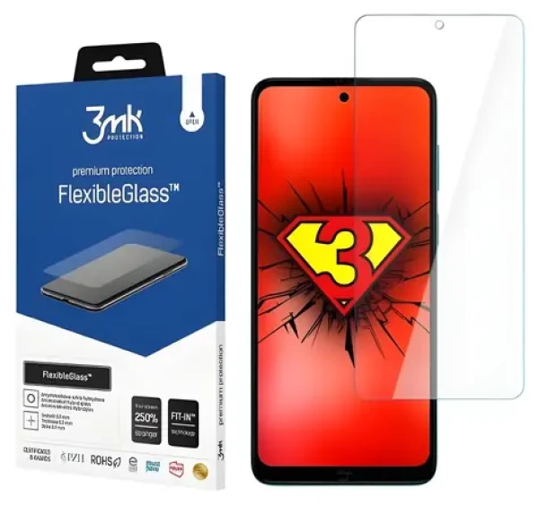 3mk FlexibleGlass Motorola Moto E22s / Hybridní sklo / Antibakteriální / 7H
