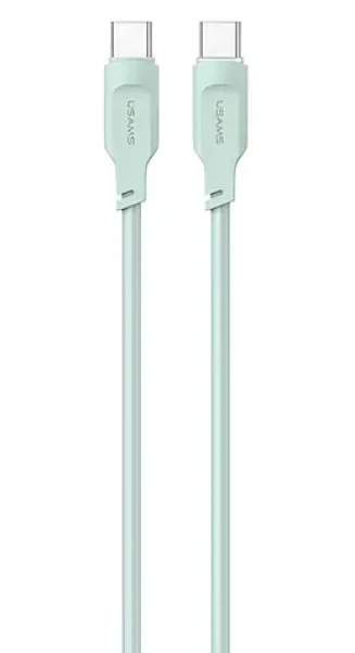 USAMS SJ567 Lithe Series zelená / Nabíjecí a datový kabel / USB-C - USB-C / 100W / 1,2m (SJ567USB04)