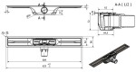 I-Drain - Linear 72 Nerezový sprchový žlab PRO SS Linear, délka 60 cm, s hydroizolací IP5M06001X1