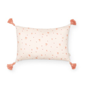 Cam Cam ApS Bavlněný polštářek Bows 30 × 40 cm, růžová barva, oranžová barva, textil