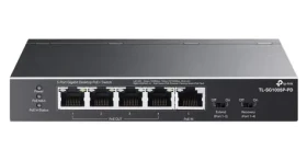 TP-Link TL-SG1005P-PD černá / Switch / 5x 1000 Mbps / PoE+ / PoE budget 66 W / fanless (TL-SG1005P-PD)
