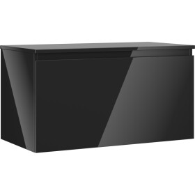 MEXEN/S - Orio koupelnová skříňka pod umyvadlo 90 cm s deskou, 1 šuplík, černá lesk 91A10-09047-1-BFC70