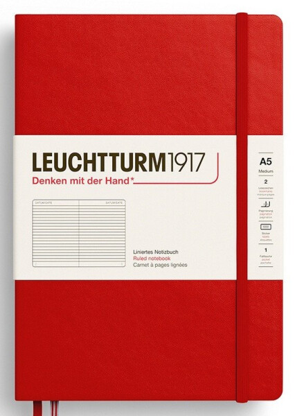 Zápisník Cherry Hardcover Medium (A5) linkovaný