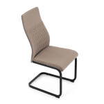 Židle jídelní, cappucino látka, černý kov