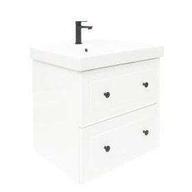 Koupelnová skříňka s umyvadlem Naturel Forli 60x53x46 cm bílá lesk FORLI60BIUVER FORLI60BIUVER