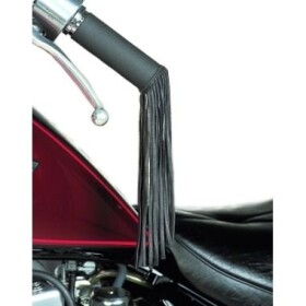 Kožené třásně Held na rukojeti motocyklu, kůže, černé