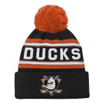 Outerstuff Dětská zimní čepice Anaheim Ducks NHL Jacquard Cuffed Knit With Pom
