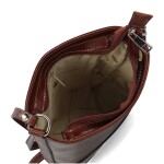 Luxusní dámská kožená crossbody kabelka Yllva, hnědá