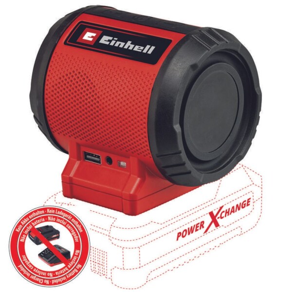 Einhell TC-SR 18 Li BT - Solo / Bezdrátový reproduktor / 2x 3 W / AUX / BT / Bez aku (4514150)