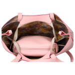 Stylová semišová kabelka na rameno LB Andrea, růžová