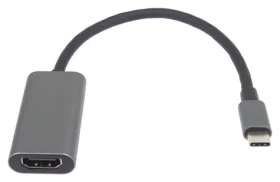 PremiumCord Převodník USB-C na HDMI šedá / Redukce / 4K 30Hz / kovové pouzdro (ku31hdmi16)