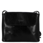 Trendy dámská kožená crossbody kabelka Georga, černá