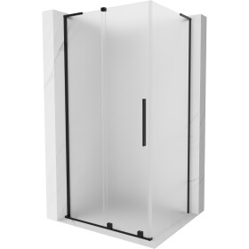 MEXEN/S - Velar L sprchový kout, posuvné dveře 110 x 100, dekor, černá 871-110-100-33-70