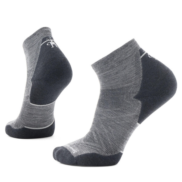 Unisex merino běžecké ponožky SMARTWOOL Run Targeted Cushion Ankle Socks, Medium Gray velikost: 46-49 (XL)