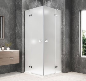 POLYSAN - GLOBE CHROME čtvercový sprchový kout 900x900, rohový vstup, matné sklo GB5990MC