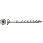 Fischer 657310 šroub do dřeva 6 mm 60 mm vnitřní korunka šestihranná, vnitřní hvězdice, TX , Torx, T profil Ušlechtilá ocel V4A vysoce odolný proti korozi 100