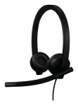 Logitech H570e Stereo černá / Sluchátka s mikrofonem / USB-C / MS Teams (981-001431)
