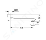 GROHE - Grohtherm Special Výtoková trubice 175 mm, chrom 13380000